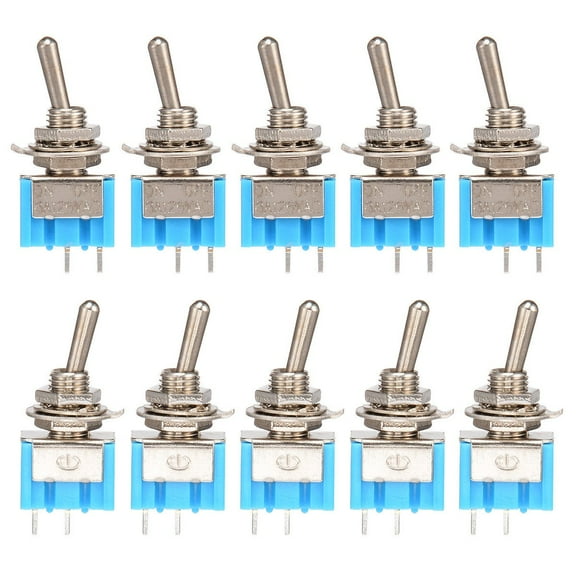 MTS-101 2 Pin SPST for TOGGLE Switch 6A 250V AC for Mini Electrical Control Switch Single Pole Single Throw ON-OFF 2 Position Industrial Grade Switch for Electronic Equipment