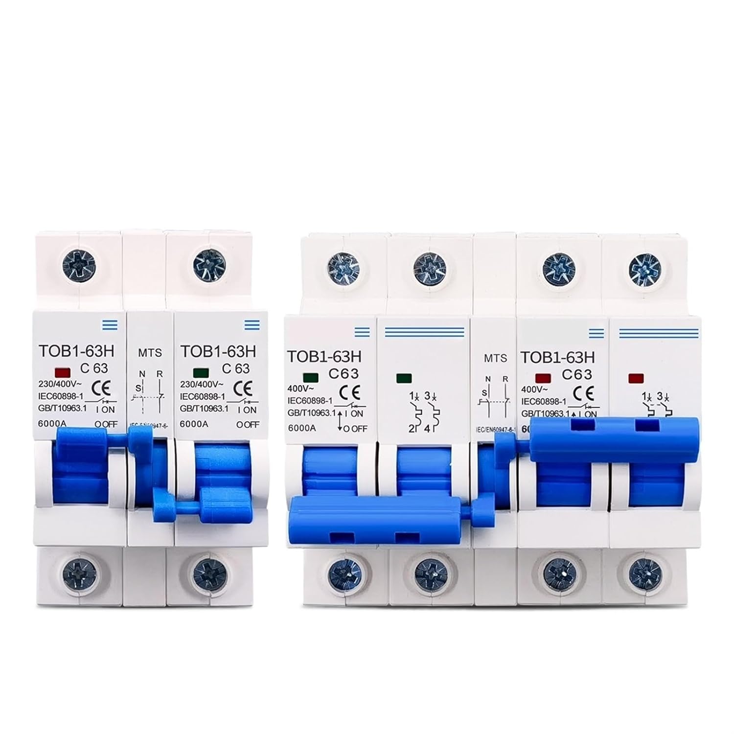 MTS Dual Power Manual Transfer Switch Circuit Breaker MCB 50HZ/60HZ