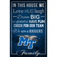 thumbnail image 1 of MTSU Blue Raiders 17'' x 26'' In This House Sign, 1 of 1