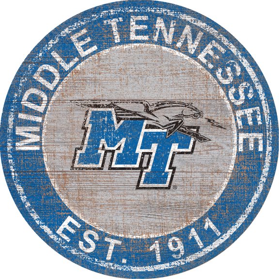 MTSU Blue Raiders 24'' Round Heritage Logo Sign