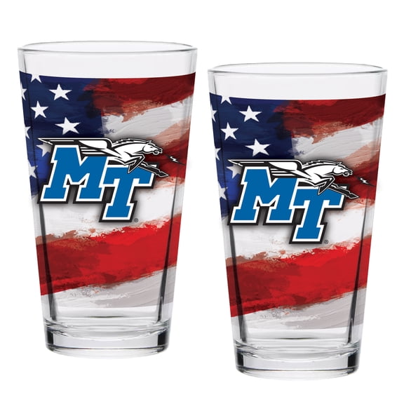 MTSU Blue Raiders  Two-Pack 16oz. Americana Pint Glass Set