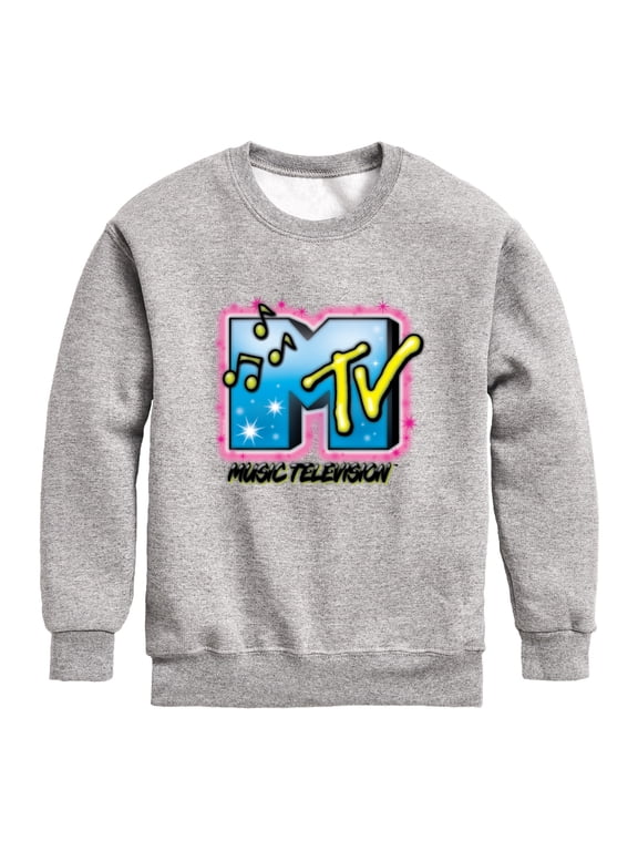 - Airbrush Logo Boys' Graphic Long Sleeve Fleece Sweatshirt