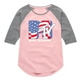thumbnail image 1 of MTV - American Flag MTV - Girls Shirt Tail Raglan, 1 of 4