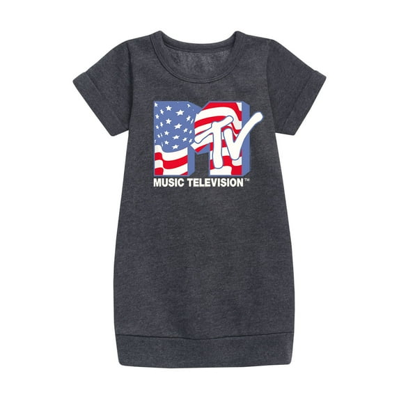 MTV - American Flag MTV - Girls Short Sleeve Fleece Dress