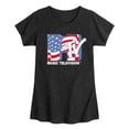 thumbnail image 1 of MTV - American Flag MTV - Girls Toddler And Youth Short Sleeve T-Shirt, 1 of 5