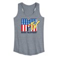 thumbnail image 1 of MTV - American Flag MTV Logo - Women's Racerback Tank Top, 1 of 4