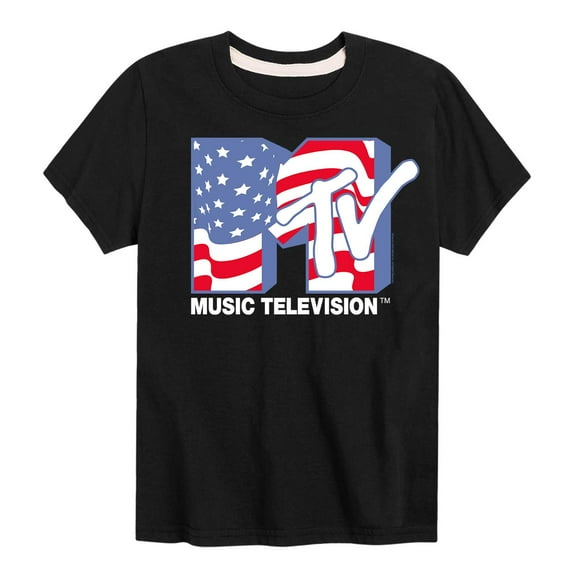 MTV - American Flag MTV - Toddler And Youth Short Sleeve Graphic T-Shirt