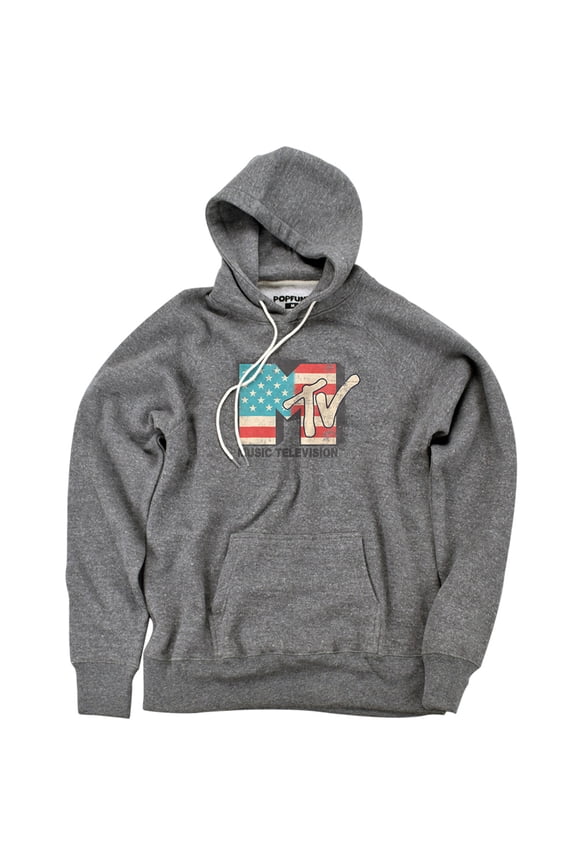 American Logo Unisex Adult Slim Fit Pull-Over Heather Hoodie, Athletic Heather, Small