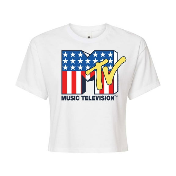 MTV - Americana Logo - Juniors Cropped Tee