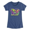 thumbnail image 1 of MTV - Animal Print Splatter - Toddler & Youth Girls Short Sleeve Graphic T-Shirt, 1 of 4