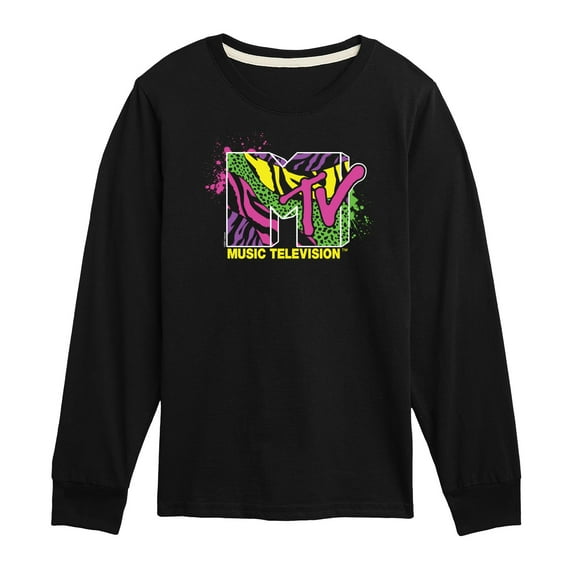 MTV - Animal Print Splatter - Toddler & Youth Long Sleeve Graphic T-Shirt
