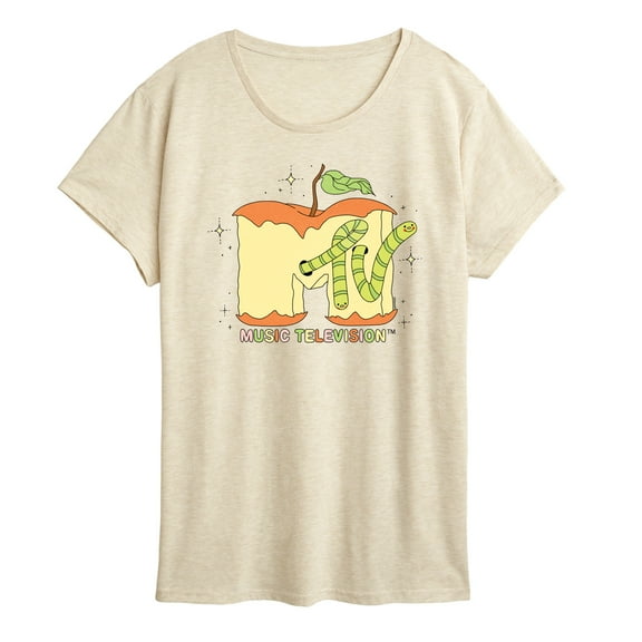 MTV - Apple Logo -  Women's Short Sleeve Graphic T-Shirt