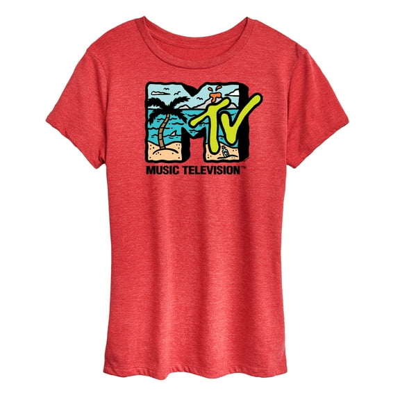 MTV - Beach Logo -  Women's Short Sleeve Graphic T-Shirt