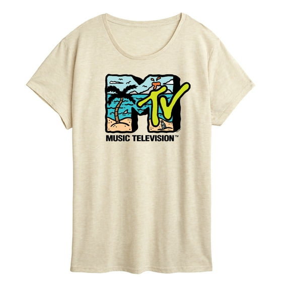 MTV - Beach Logo -  Women's Short Sleeve Graphic T-Shirt
