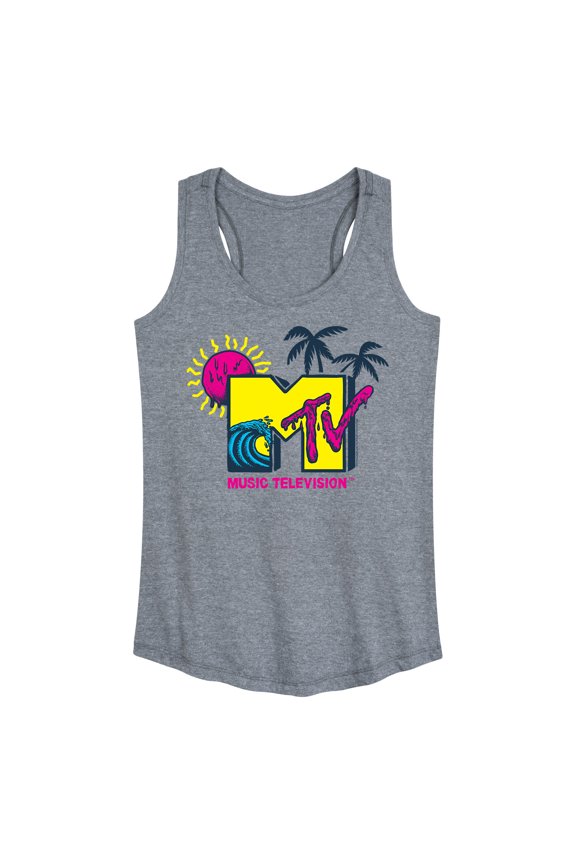 - Beach Wave MTV Logo - Women's Racerback Tank Top