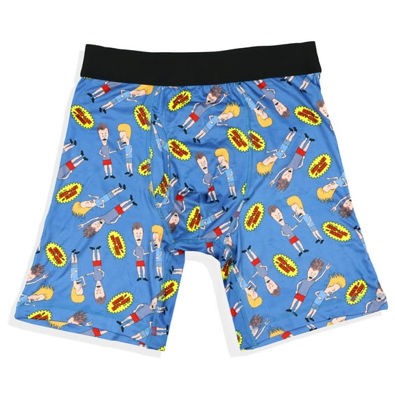 MTV Beavis and Butt-Head Boxer Briefs Men's All-Over Tossed Print Character Logo Underwear