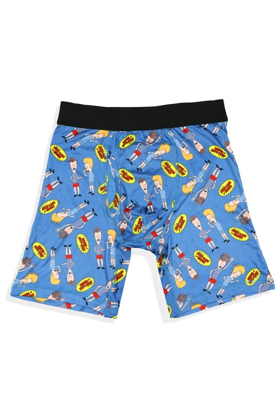 MTV Beavis and Butt-Head Boxer Briefs Men's All-Over Tossed Print Character Logo Underwear