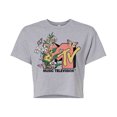 thumbnail image 1 of MTV - Botanical Floral Logo - Juniors Cropped Tee, 1 of 5
