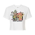 thumbnail image 1 of MTV - Botanical Floral Logo - Juniors Cropped Tee, 1 of 5