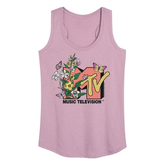 MTV - Botanical Spring Flowers Art - Women's Racerback Tank Top