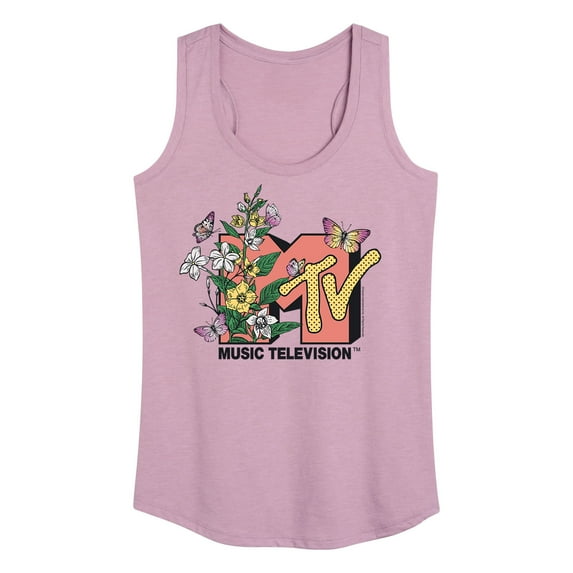 MTV - Botanical Spring Flowers Art - Women's Racerback Tank Top