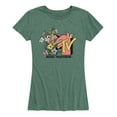 thumbnail image 1 of MTV - Botanical Spring Flowers Art - Women's Short Sleeve Graphic T-Shirt, 1 of 4