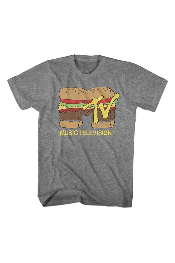 MTV Burger Graphite Heather T-Shirt