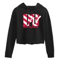 thumbnail image 1 of MTV - Candy Cane  - Juniors Cropped Pullover Hoodie, 1 of 5
