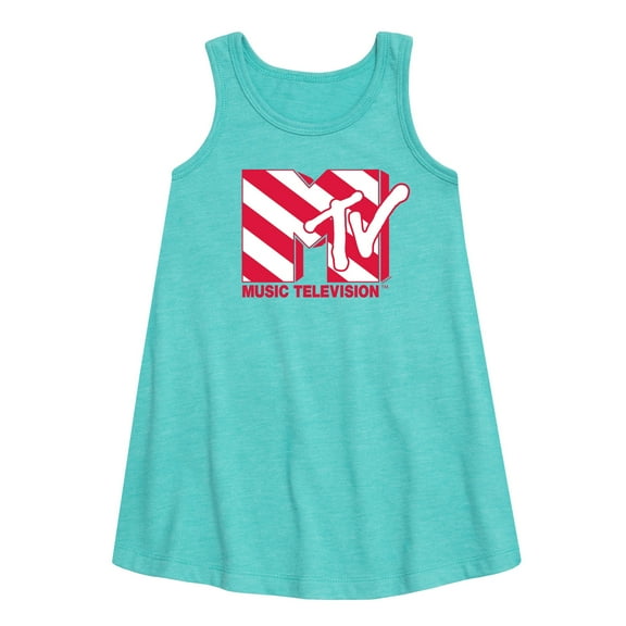 MTV - Candy Cane Logo - Toddler & Youth Girls A-line Dress