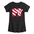 thumbnail image 1 of MTV - Candy Cane Logo - Toddler & Youth Girls Short Sleeve Graphic T-Shirt, 1 of 5