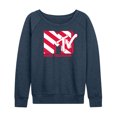 thumbnail image 1 of MTV - Candy Cane - Women's Lightweight French Terry Long Sleeve Shirt, 1 of 5