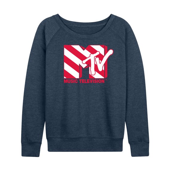 MTV - Candy Cane - Women's Lightweight French Terry Long Sleeve Shirt