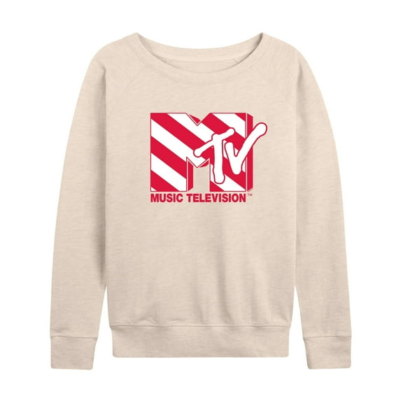 MTV - Candy Cane - Women's Lightweight French Terry Long Sleeve Shirt