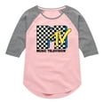 thumbnail image 1 of MTV - Checker Logo - Toddler And Youth Girls Raglan Graphic T-Shirt, 1 of 3