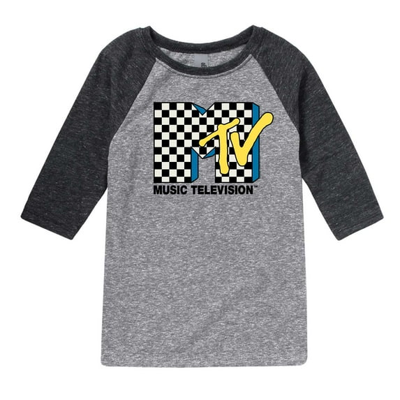 MTV - Checker Logo - Toddler And Youth Raglan Graphic T-Shirt