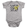thumbnail image 1 of MTV Checkered Logo Unisex Infant Snap Suit for Baby (12 Months) Athletic Heather, 1 of 2