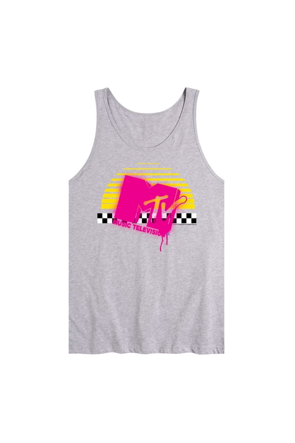 - Checkered Sunset - Men's Jersey Tank Top