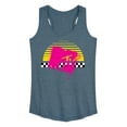 thumbnail image 1 of MTV - Checkered Sunset Spray Paint MTV Logo - Women's Racerback Tank Top, 1 of 4