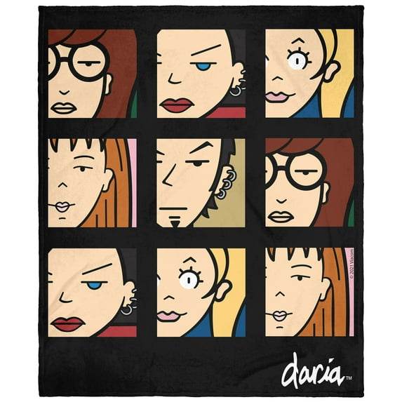 MTV Daria Character Faces Plush Fleece Throw Blanket Wall Scroll