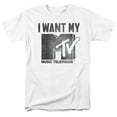 thumbnail image 1 of MTV Distressed I Want My MTV Unisex Adult T Shirt (Large) White, 1 of 6