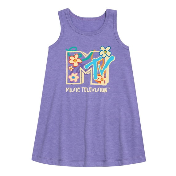 MTV - Drawn Floral Logo - Toddler & Youth Girls A-line Dress