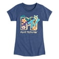 thumbnail image 1 of MTV - Drawn Floral Logo - Toddler & Youth Girls Short Sleeve Graphic T-Shirt, 1 of 4