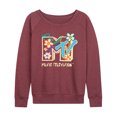thumbnail image 1 of MTV - Drawn Floral Logo  - Women's Lightweight French Terry Long Sleeve Shirt, 1 of 4