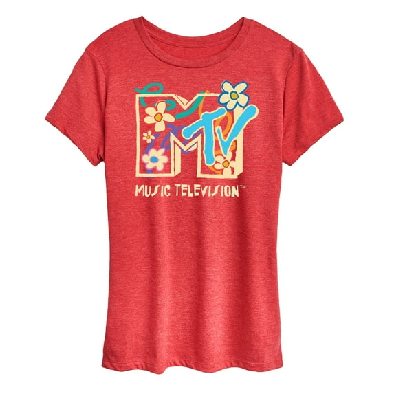 MTV - Drawn Floral Logo - Women's Short Sleeve Graphic T-Shirt