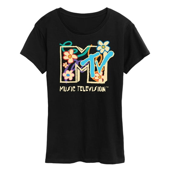 MTV - Drawn Floral Logo - Women's Short Sleeve Graphic T-Shirt