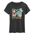 thumbnail image 1 of MTV - Drawn Floral Logo  - Women's Short Sleeve Graphic T-Shirt, 1 of 4