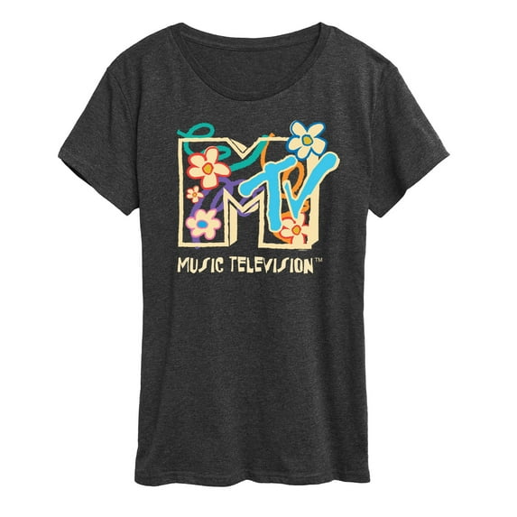 MTV - Drawn Floral Logo - Women's Short Sleeve Graphic T-Shirt