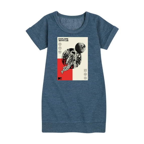 MTV - Explore With Us - Toddler & Youth Girls Fleece Dress