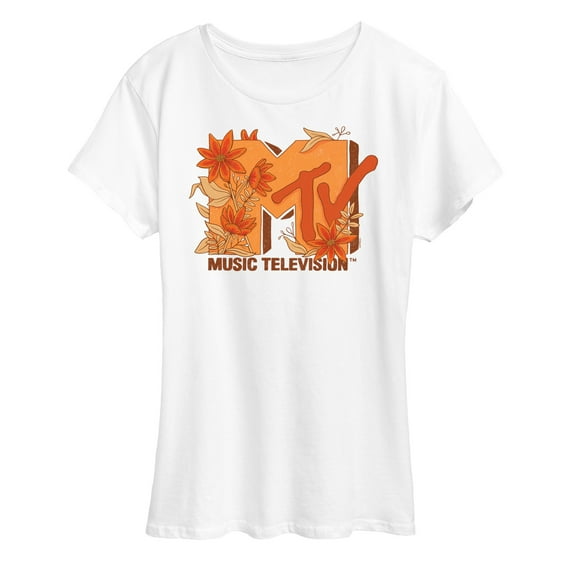 MTV - Fall Florals -  Women's Short Sleeve Graphic T-Shirt