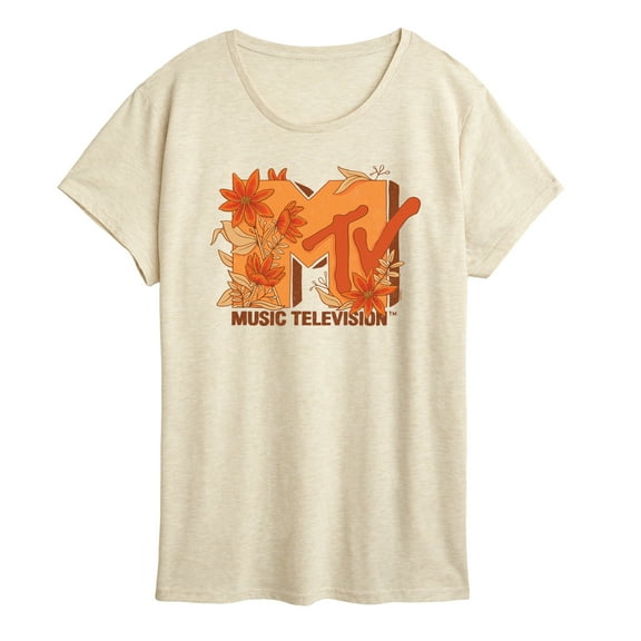 MTV - Fall Florals -  Women's Short Sleeve Graphic T-Shirt